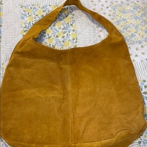 Tote Leather bag in Mustard Yellow